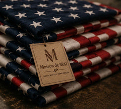 Maison de Mai Handcrafted American Flag – Made With Resilience, Pride & Purpose – Embroidered Stars Patriotic US Flag
